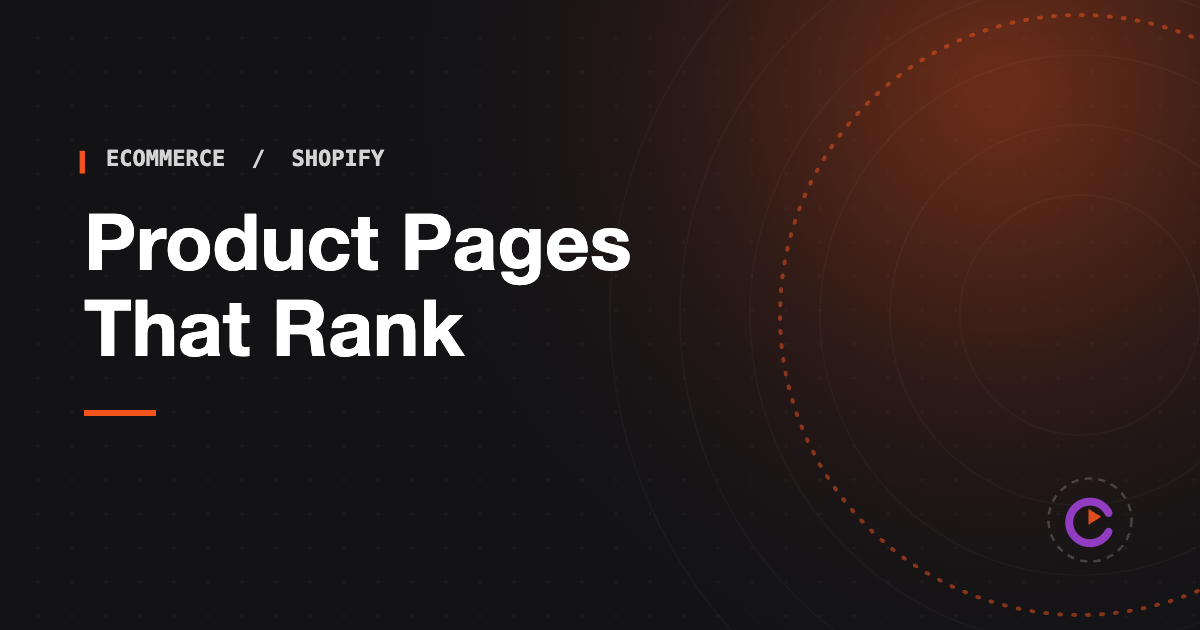 Shopify SEO: the product page checklist that ranks